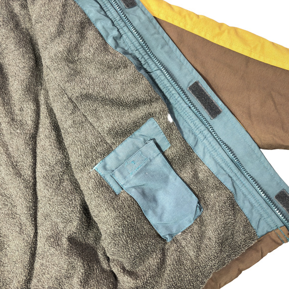 Dickies Teal Colorblock Insulated Full Zip Winter Parka Jacket Size Small - Picture 5 of 16